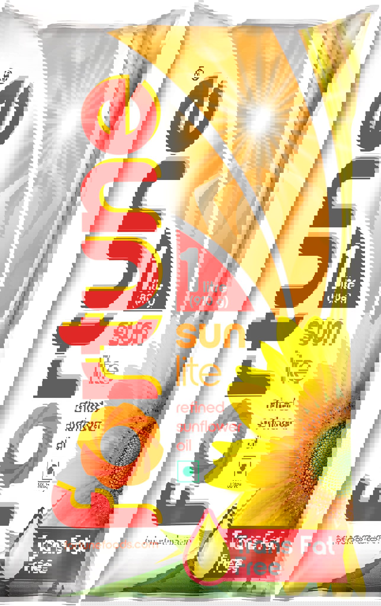 Picture of Fortune Sunlite Reﬁned Sunﬂower Oil, 1l